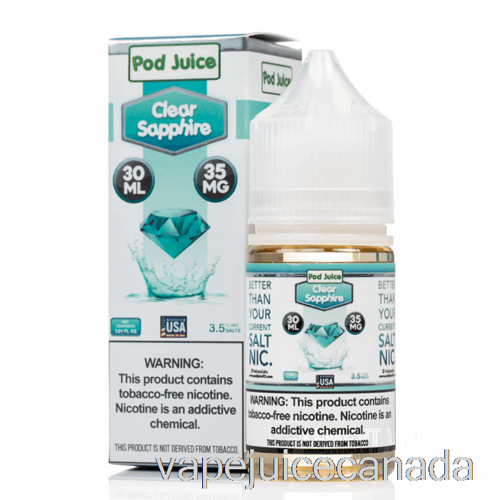 Vape Disposable Canada Clear Sapphire - Pod Juice - 30mL 35mg